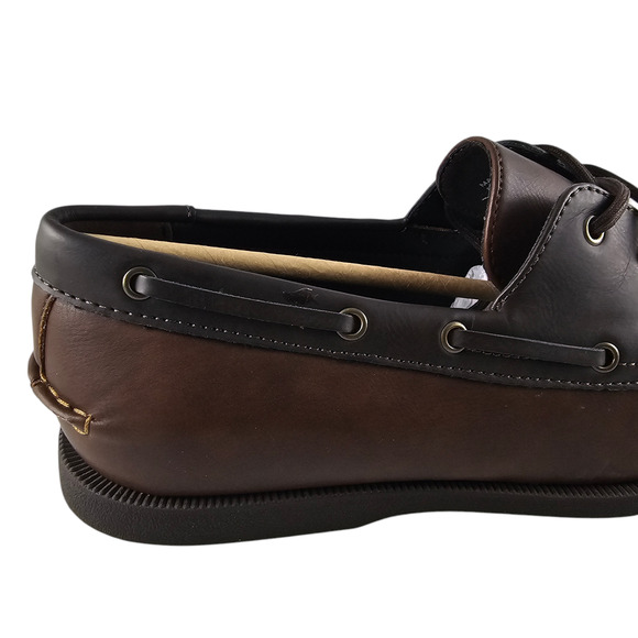 NWT Club Room Boat Shoes Mens Size 11 Brown Elliot Lace Up Two Tone Casual - Picture 10 of 14